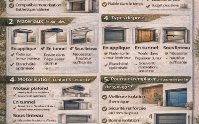 Bien choisir sa porte de garage : types, matériaux, motorisation et options