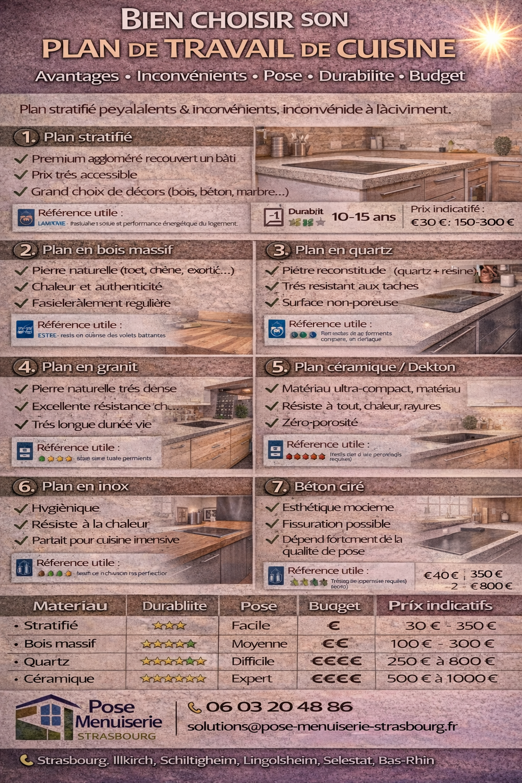 Choisir son plan de travail à Strasbourg