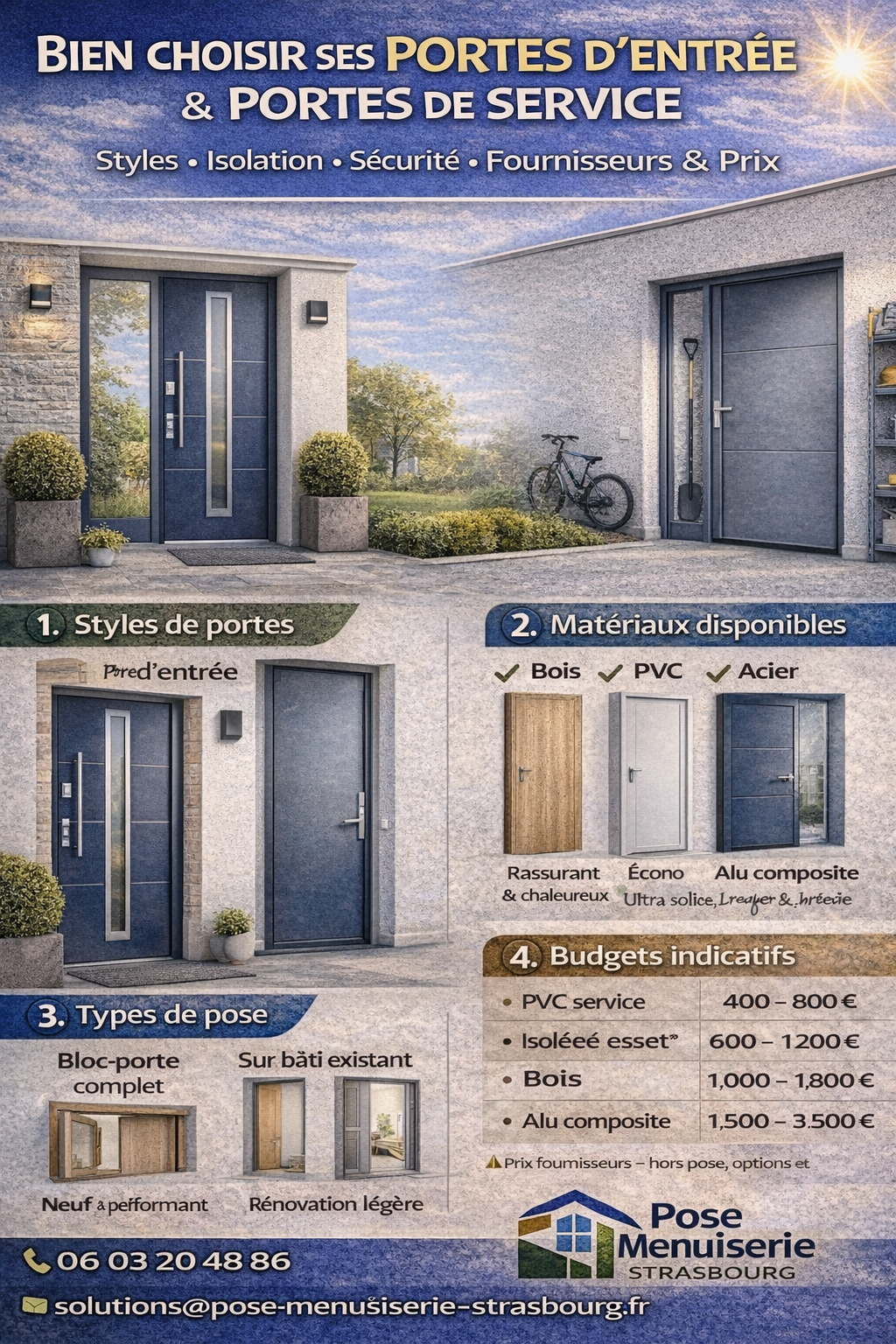 Bien choisir sa porte d’entrée et sa porte de service (Strasbourg / Bas-Rhin)