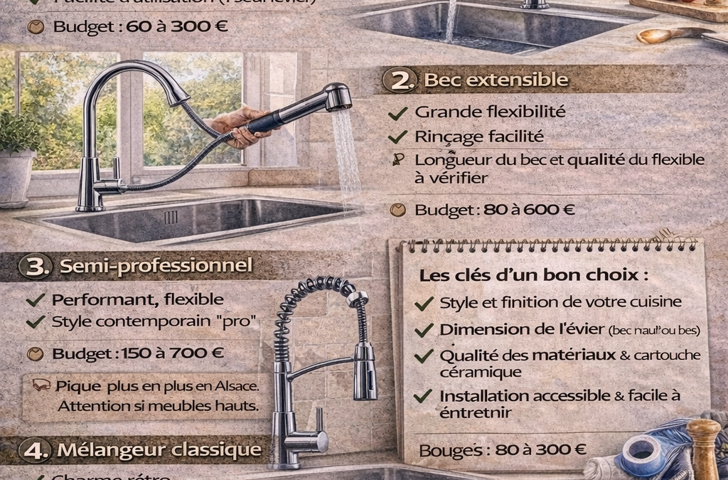 Bien choisir sa robinetterie de cuisine : types, styles, conseils et prix