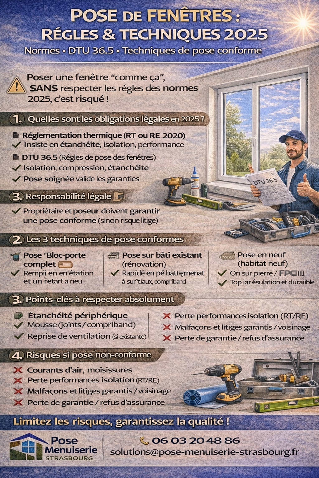 Réglementation pose fenêtre Strasbourg